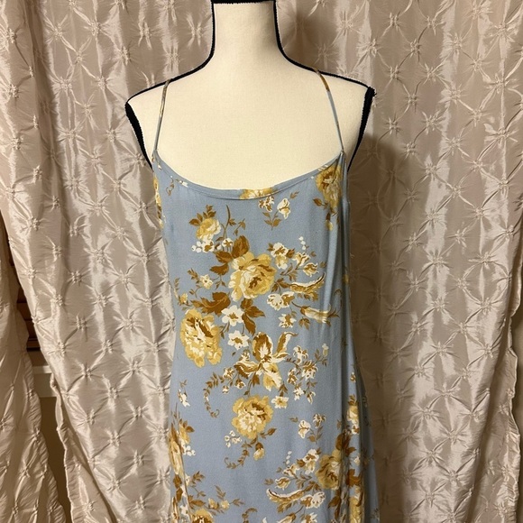 Reformation Dover Midi Slip Dress Heavenly Blue Floral - Picture 6 of 15